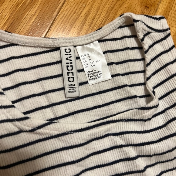 H&M Black & White Striped Ribbed Dress - Picture 4 of 5